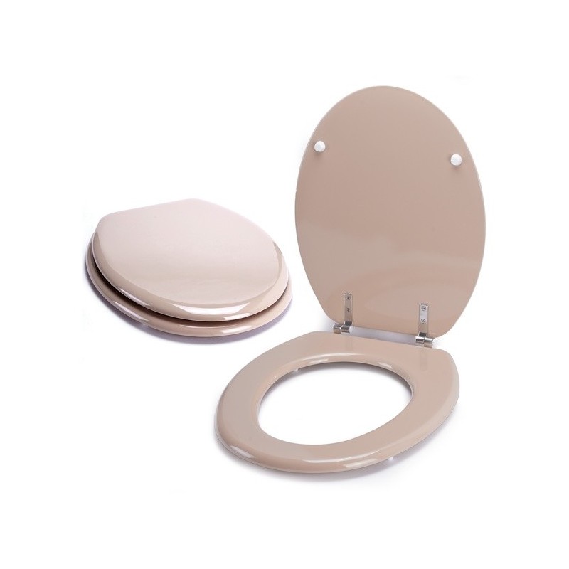 MSV Copriwater Legno CLÉO Beige - Cerniere Acciaio ox MSV