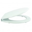 MSV Asiento de inodoro MDF Blanco - Bisagras de zinc MSV