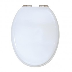 MSV Toilet Seat White MDF - Zinc Hinges