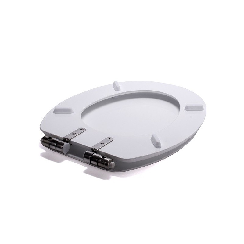 MSV Toilet Seat White MDF - Zinc Hinges MSV
