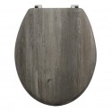 Abattant WC MDF Marron - Charnières Inox MSV MSV