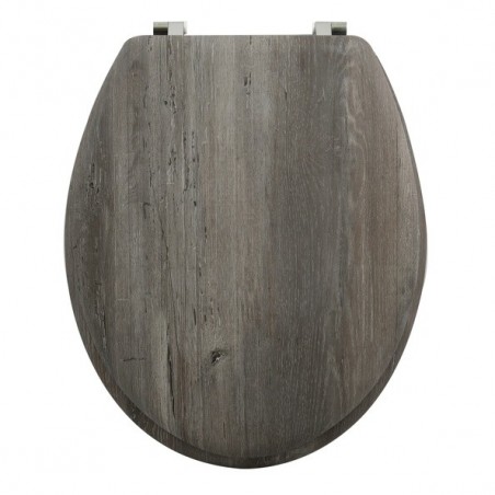 Abattant WC MDF Marron - Charnières Inox MSV MSV