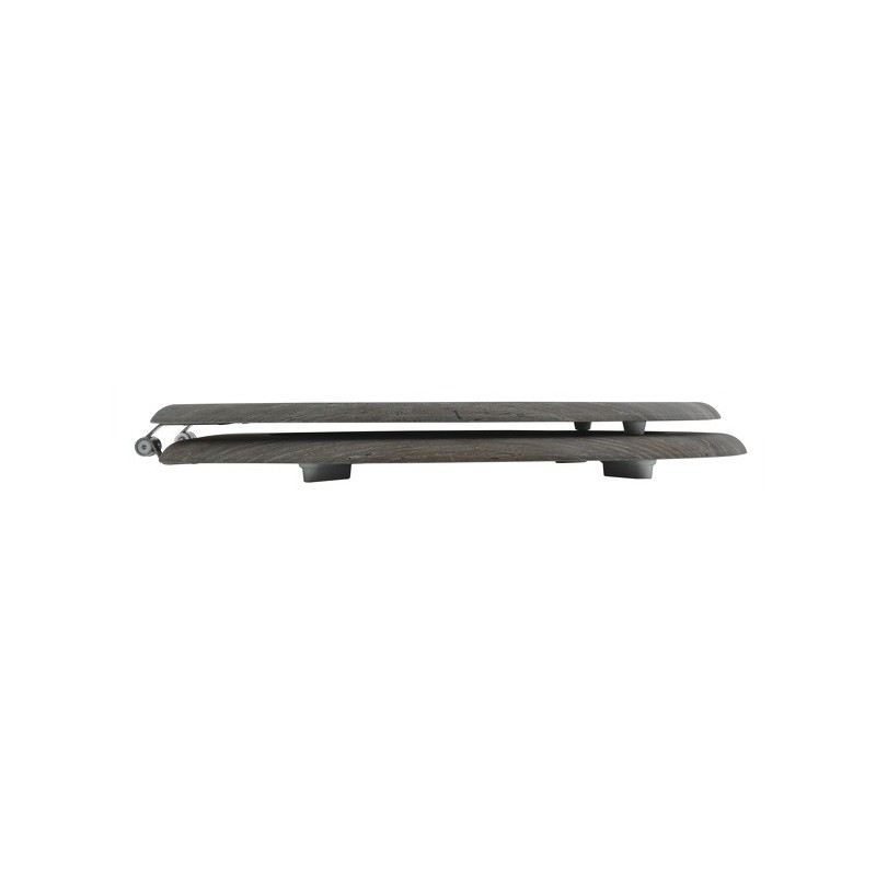 MSV Asiento de inodoro MDF BLUE RIDGE Marrón - Bisagras de acero inoxidable MSV