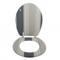 MSV Toilet Seat MDF BLUE RIDGE Brown - Stainless steel hinges MSV