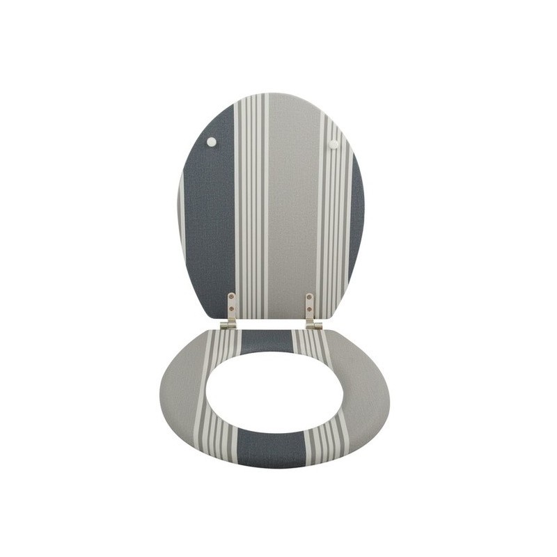 MSV Toilet Seat MDF BLUE RIDGE Brown - Stainless steel hinges MSV