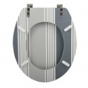 Abattant Wc MDF Cardiff Gris - Charnières Inox MSV MSV