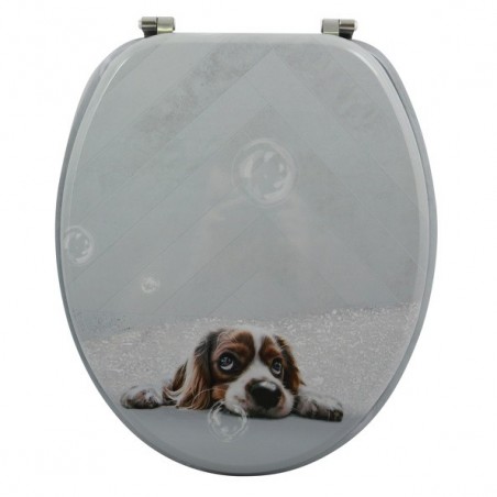 Abattant WC MDF Doggy Bath - Charnières Inox MSV MSV