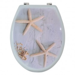 MSV Toilet Seat MDF STARFISH - Stainless steel hinges