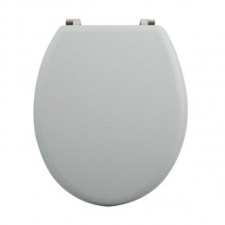 MSV Toilet Seat MDF EMILIA Gray- Stainless Steel Hinges