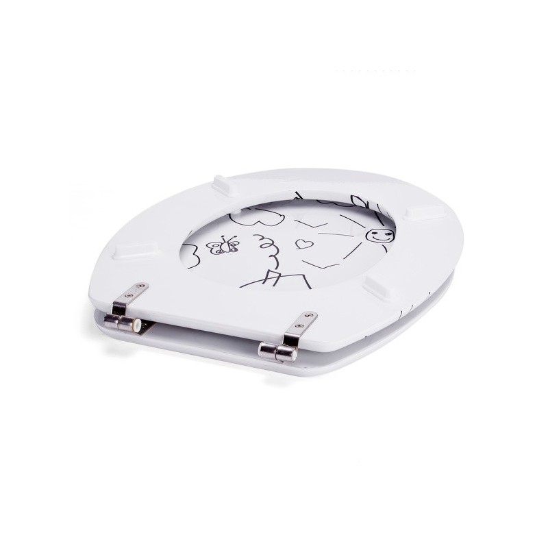 Abattant Wc MDF Jardin d'enfants - Charnières Inox MSV MSV