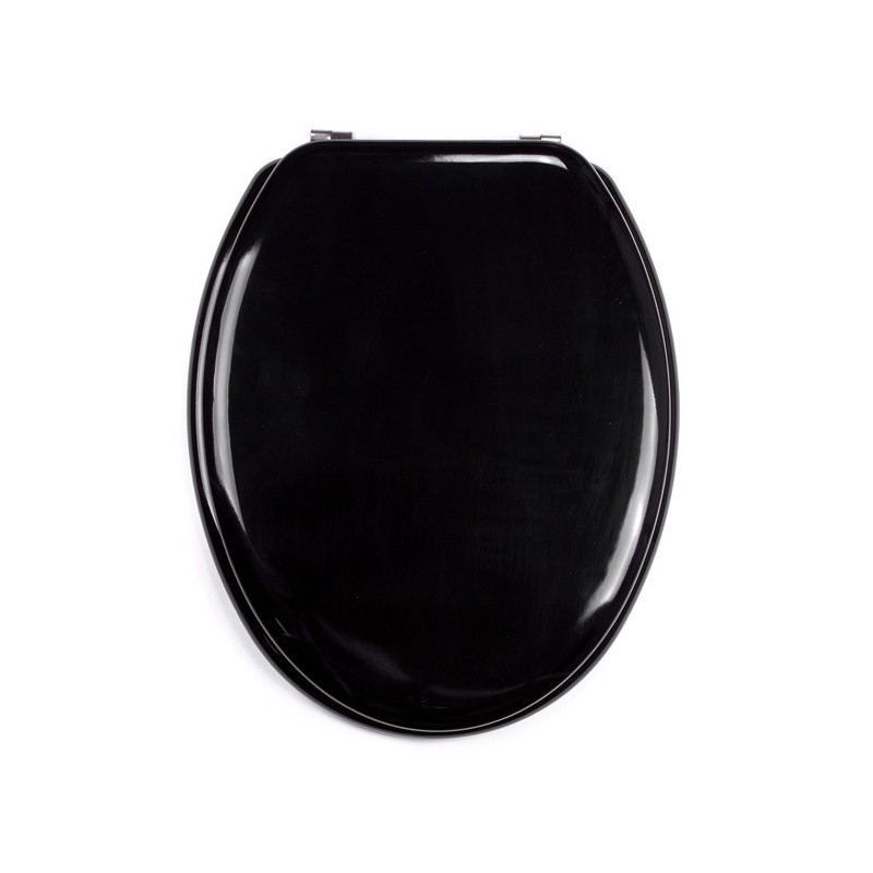 MSV Copriwater Legno CLÉO Nero Lucido - Cerniere Acciaio ox MSV