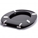 MSV WC-Sitz MDF CLÉO Schwarz glänzend - Edelstahlscharniere MSV