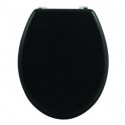 MSV Toilet Seat MDF CLÉO Matte Black - Stainless Steel Hinges MSV
