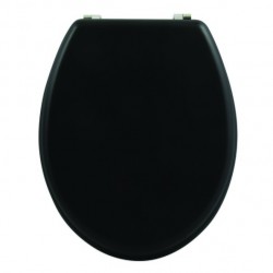 MSV Toilet Seat MDF CLÉO Matte Black - Stainless Steel Hinges