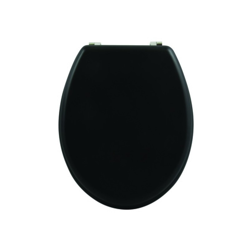 MSV WC-Sitz MDF CLÉO Mattschwarz - Edelstahlscharniere MSV