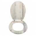 MSV Toilet Seat MDF LINZ Blue - Stainless Steel Hinges MSV