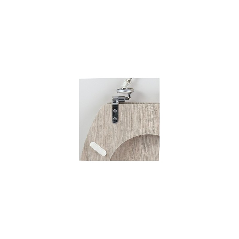 Abattant WC MDF Effet Bois- Charnières Inox MSV MSV