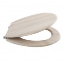 MSV Toilet Seat MDF Wood Effect - Stainless Steel Hinges MSV