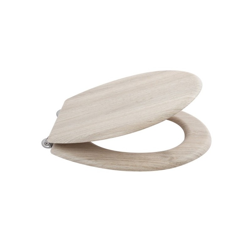 Abattant WC MDF Effet Bois- Charnières Inox MSV MSV