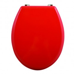 MSV Toilet Seat MDF CLÉO Red - Stainless Steel Hinges