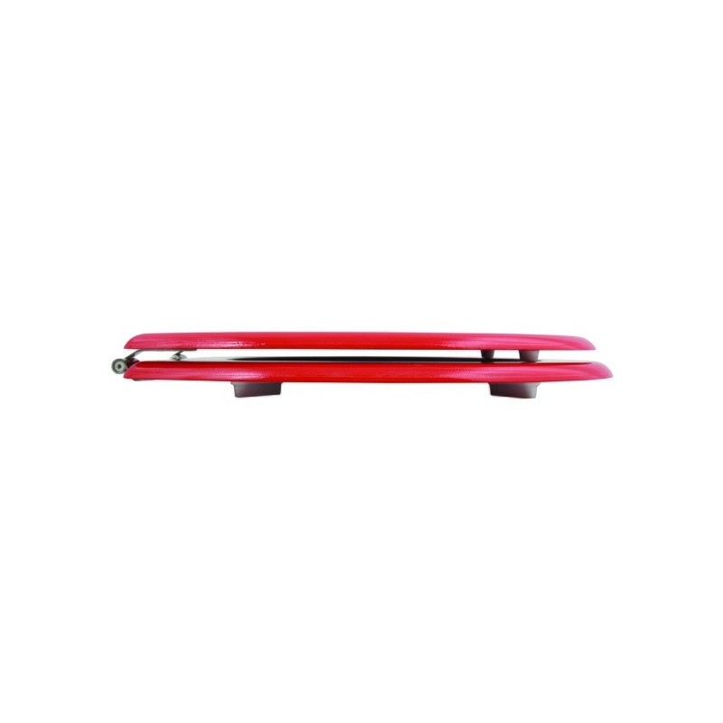 MSV Asiento de inodoro MDF CLÉO Rojo - Bisagras Acero Inoxidable MSV