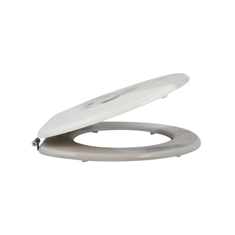 MSV Copriwater Legno OMBO Beige - Cerniere Acciaio ox MSV