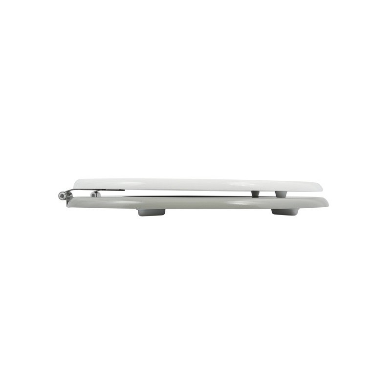 MSV Asiento de inodoro MDF SPIRIT Gris - Bisagras de acero inoxidable MSV