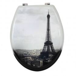 MSV Toilet Seat MDF EIFFEL TOWER - Stainless Steel Hinges