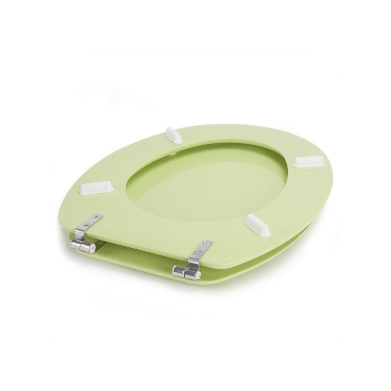 MSV Copriwater Legno CLÉO verde mandorla - Cerniere acciaio ossidabile MSV