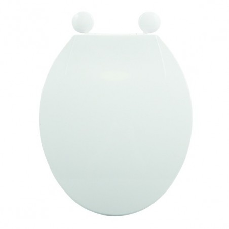 MSV Asiento de inodoro PP Blanco - Bisagras de PS MSV