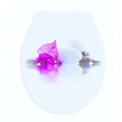 MSV Copriwater PP BORNEO Bianco & Rosa - Cerniere PS MSV