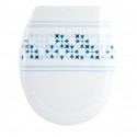 MSV Copriwater Plastica MALTA blu e bianco - Cerniere PS MSV