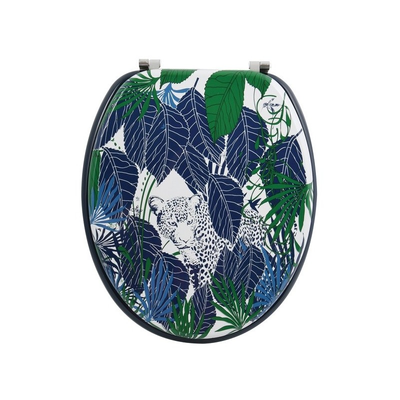 Rain Abattant Wc MDF RAIN FOREST Bleu & Vert - Charnières Inox MSV MSV