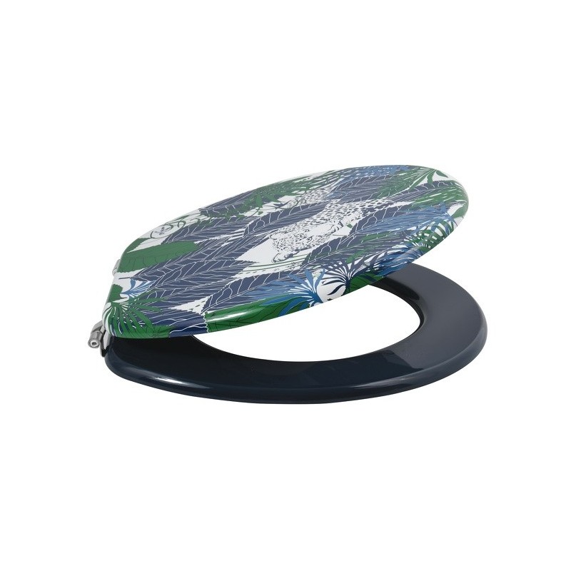 Rain Abattant Wc MDF RAIN FOREST Bleu & Vert - Charnières Inox MSV MSV