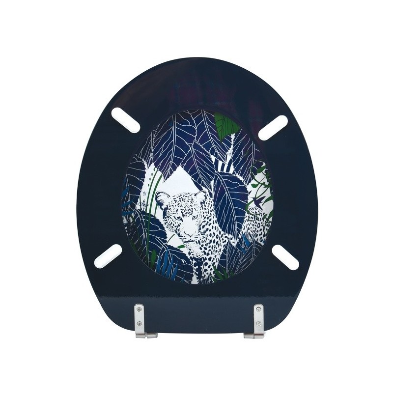 Rain Abattant Wc MDF RAIN FOREST Bleu & Vert - Charnières Inox MSV MSV