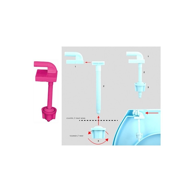 Abattant WC PP Rose - Charnières PS MSV MSV