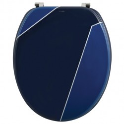 MSV Toilet Seat MDF RAIN FOREST Blue & Green - Stainless Steel Hinges