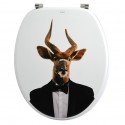 MSV Toilet Seat MDF ORIGAMI Blue - Stainless Steel Hinges MSV