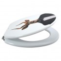 MSV Copriwater Legno ORIGAMI Blu - Cerniere Acciaio ox MSV