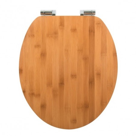 Abattant Wc OSLO Bambou & Blanc - Charnières Zinc Spirella Spirella