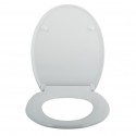 Spirella Asiento de inodoro Thermo Duro EASY CLIP Blanco - Bisagras de acero inoxidable Spirella