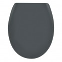 Spirella Toilet Seat EASY CLIP Thermoset Black - Stainless Steel Hinges Spirella