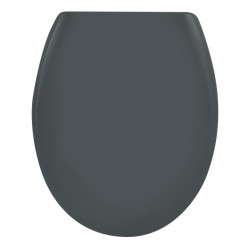 Spirella Toilet Seat EASY CLIP Thermoset Black - Stainless Steel Hinges