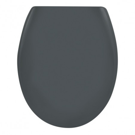 Spirella WC-Sitz EASY CLIP Thermo-Hart- Schwarz - Edelstahlscharniere Spirella