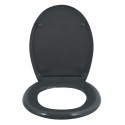 Spirella Copriwater EASY CLIP Plastica Nero - Cerniere in Acciaio Inox Spirella