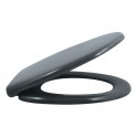 Abattant Wc EASY CLIP Thermo Dur Gris - Charnières Inox Spirella Spirella