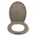 Spirella Toilet Seat EASY CLIP Thermoset Gray - Stainless Steel Hinges Spirella