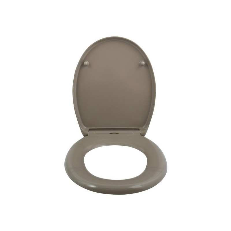 Spirella Toilet Seat EASY CLIP Thermoset Gray - Stainless Steel Hinges Spirella