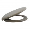 Spirella Toilet Seat EASY CLIP Thermoset Gray - Stainless Steel Hinges Spirella