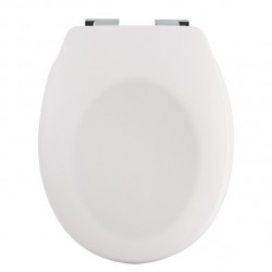 Spirella Copriwater Plastica NEELA Bianco opaco - Cerniere in ABS cromato Spirella